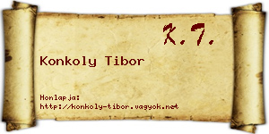 Konkoly Tibor névjegykártya